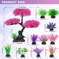 Artificial Aquarium Plastic Plants Decor pink dimension