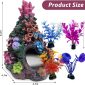 Artificial Plastic Plant Fish Tank Coral Decor large 4 dimension