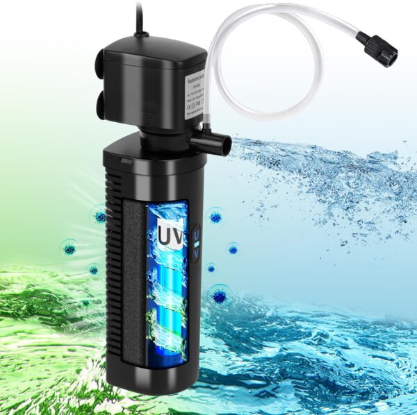 Green Clean Machine Submersible Double Filtration Crystal Clear Water Easy Maintenance