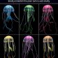 Vibrant Glowing Jellyfish Tank Ornament Set for Aquarium 6